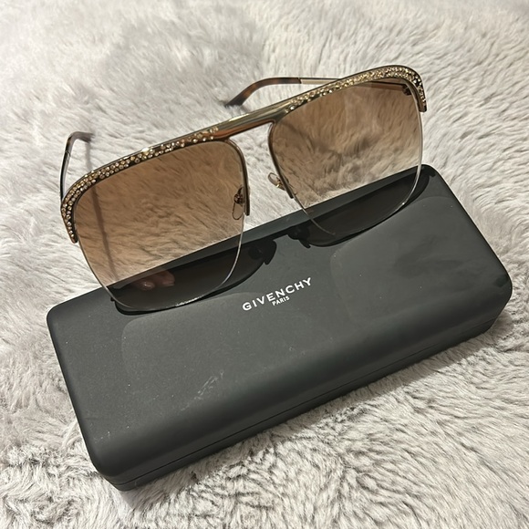 Givenchy authentic Rhinestone sunglasses gold - Picture 2 of 4